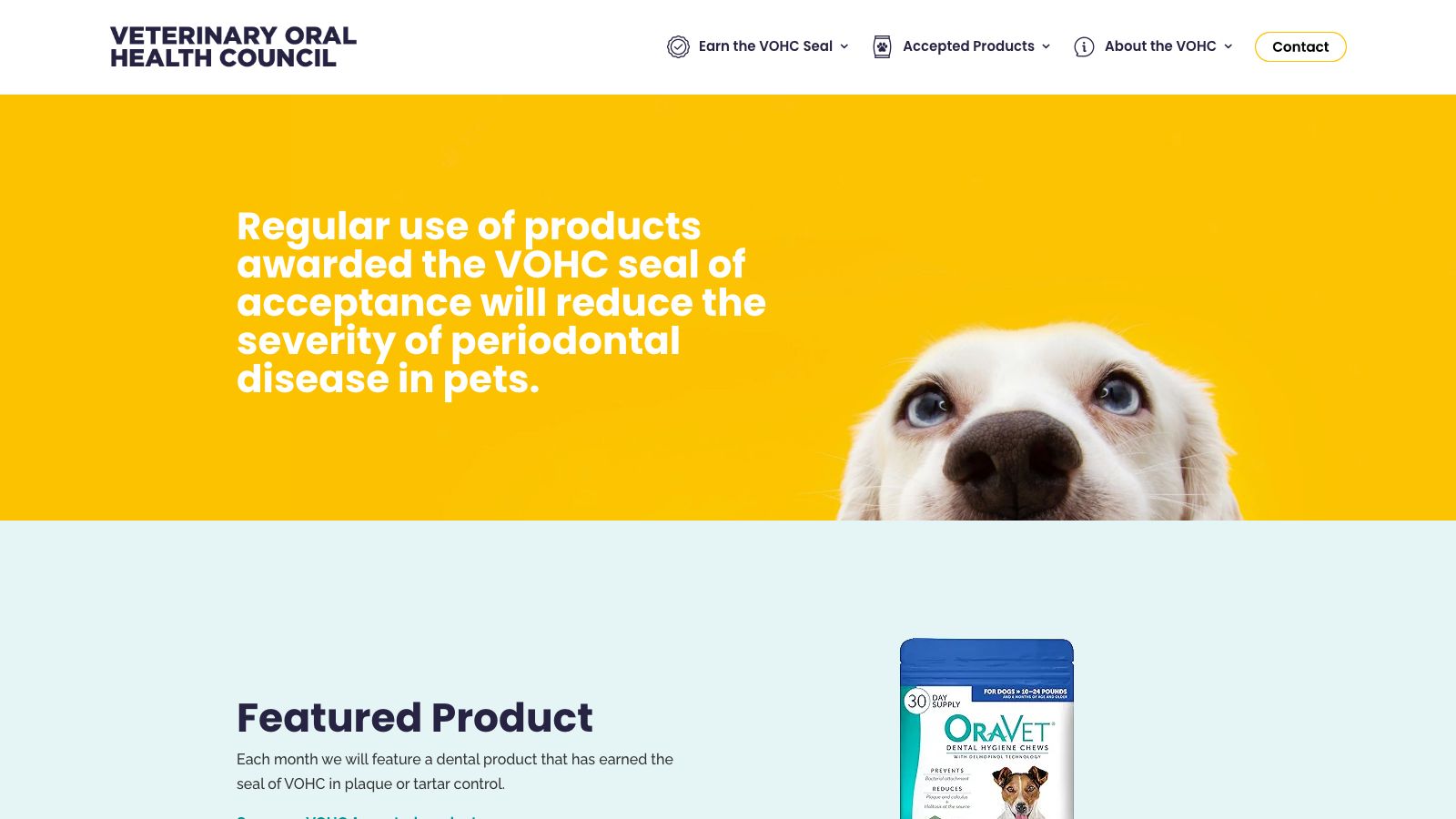 Veterinary Oral Health Council（VOHC）の公式サイト